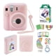 thumbnail image 1 of Cámara instantánea Fujifilm Instax Mini 12 con funda y 20 películas, color rosa, 1 of 4