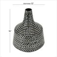 thumbnail image 3 of DecMode 16" Tribal Handmade Black Mother of Pearl Shell Vase, 3 of 8