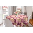 thumbnail image 1 of Mandala Round Tablecloth, Sun Look Floral Pattern with Modernistic Design Medallion Ornament, Circle Table Cloth Cover for Dining Room Kitchen Decor, 60", Pink and Multicolor, by Ambesonne, 1 of 1