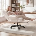 thumbnail image 4 of Hawsaiy Big and Tall Office Chair with Footrest, Ergonomic Executive Desk Chair with Flip-Up Arms, Reclining High Back Computer Chair with Headrest & Side Pockets, White, 4 of 10
