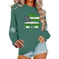 thumbnail image 2 of TaTaai Womens St Patricks Festival Fleece Sweatshirt Long Sleeve Crewneck Casual Pullover Loose Fit Holiday Winter Top Gift, 2 of 6