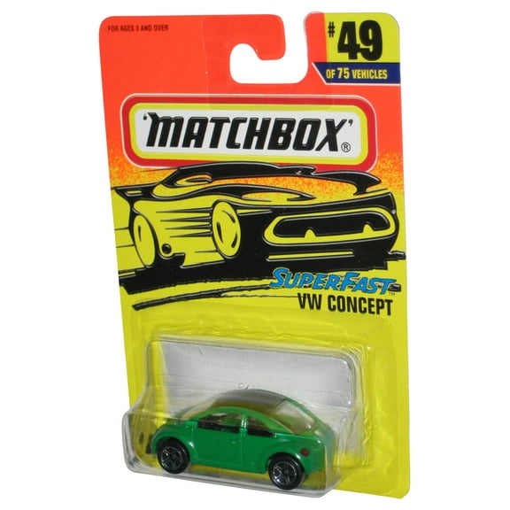 Matchbox Superfast VW Concept (1996) Mattel Green Toy Car #49/75