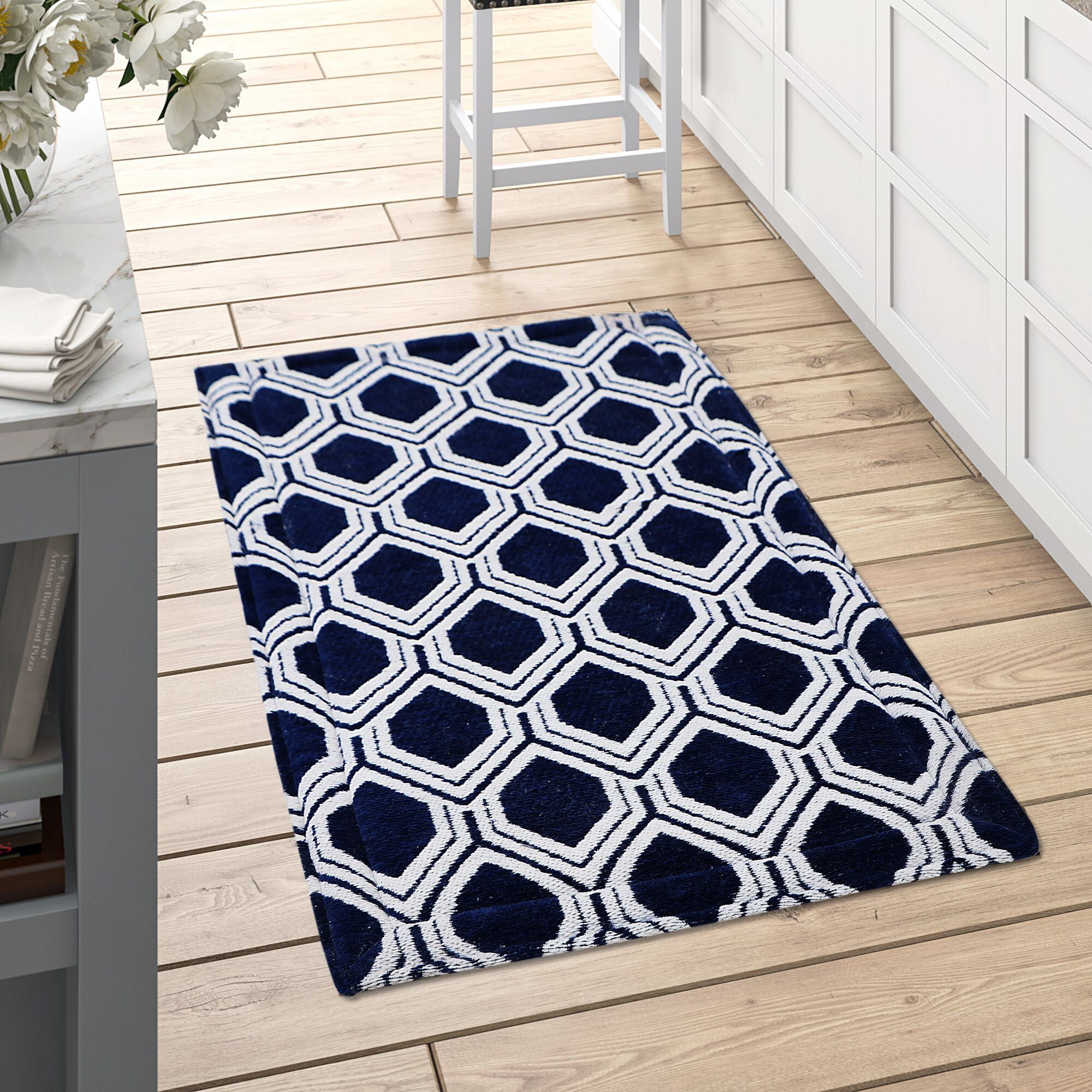 Rugsmith Black Machine Woven Eclipse Anti-Fatigue Kitchen Mat, 20" x 36"