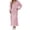 Pink, variant on Women’S Casual 2-Piece Knit Matching Set, Sleeveless V Neck Floor Length Slip Dress With Long Sleeve Duster Cardigan, Smooth Lightweight Cotton Fabric, 2pcs, Sizes M To L