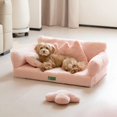 thumbnail image 2 of Mewoofun Cat Bed Super Soft Warm Pet Sofa for Small Dogs Cats Detachable Washable Non-slip Kitten Puppy Sleeping Bed Pet Supply ShopWise Round, 2 of 13
