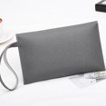 thumbnail image 4 of Bolsa Mujeres Cerrojo PU Cuero Puro Cartera larga Monedero Teléfono Embrague Muñequeras / Gris JShteea Para Estrenar, 4 of 4