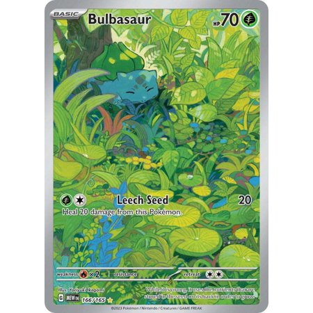 Pokemon 151 Illustration Rare Bulbasaur #166