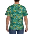 thumbnail image 3 of Vsdgher Jungle Leopard Print Men's Dry Fit Mesh Athletic Shirts Moisture Wicking Tennis T-Shirt Tops, 3 of 9