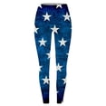 thumbnail image 3 of MKLEKYY Leggings deportivos para mujer, leggings de yoga de cintura alta con estampado del Día de la Independencia para mujer, pantalones de entrenamiento para yoga y fitness, 3 of 3