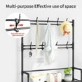 thumbnail image 4 of Shoe Rack 5 Tier Shelves，Entryway/Walk in Cloest Organizer Storage for Coat, Shoes Racks Front Door Entrance, Free Standing Shelf Furniture, Samll Spaces Shoerack, Bedroom Closets Organizers, Black, 4 of 9