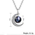 thumbnail image 3 of Collar con colgante luminoso de acero inoxidable SBSGV con luna creciente y doce signos del zodiaco que brillan en la oscuridad, Virgo, 3 of 5