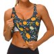 thumbnail image 3 of Fotbe Pumpkin Sujetador Deportivo Largo sin Aros para Mujer con Almohadillas y Soporte Medio, Transpirable y Absorbente, Camiseta Tipo Chaleco o Tank Top-X-Large, 3 of 8