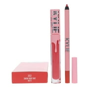 Kylie Cosmetics Matte Lip Kit - 302 Snow Way Bae , 2 Pc 0.10oz Matte Liquid Lipstick, 0.039oz Lip Liner
