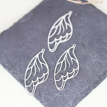 3PCS Stainless Steel Geometric Metal Charm Butterfly Wing Animal Pendant DIY Bracelet Necklace Accessories Jewelry Making