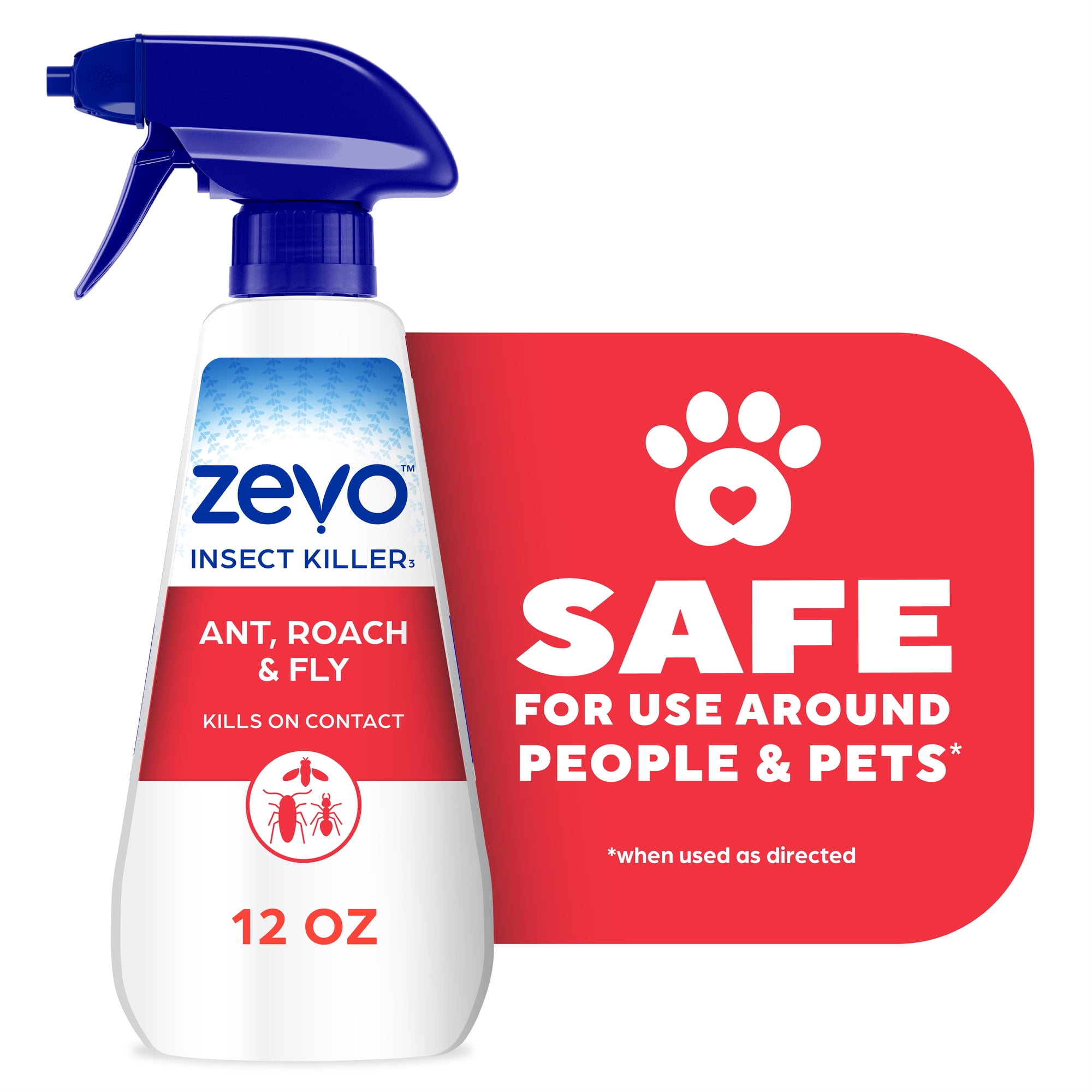 Zevo Roach Killer & Multi Insect Spray for Ants, Flies & More 12oz Spray