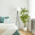 thumbnail image 6 of American Art Decor Realistic Artificial Bamboo Tree Faux Plant in a white pot for Home Decor, Indoor Living Room, or Office, 60", 6 of 6