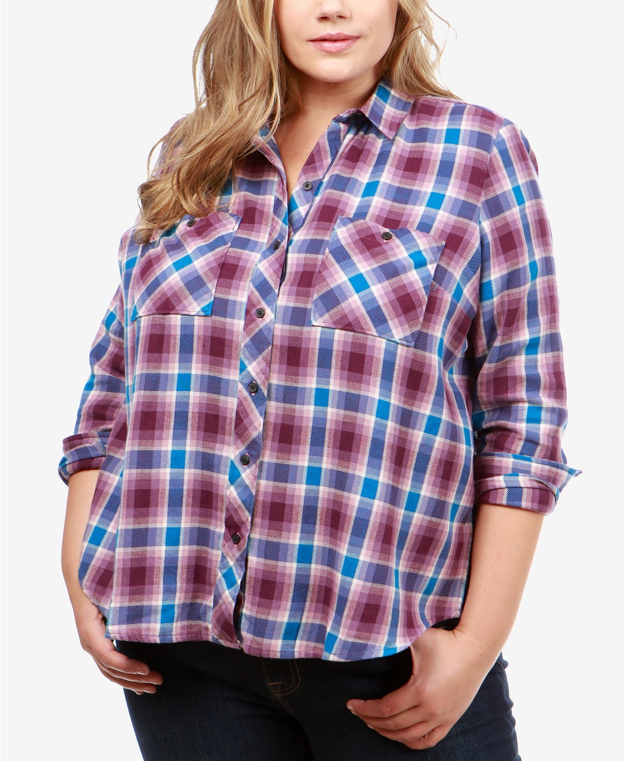 Lucky Brand Trendy Plus Cotton Plaid 