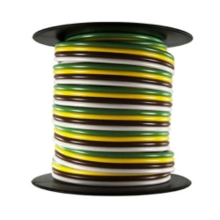 The Best Connection 2522F Trailer Wire Bonded-rated 80c 16awg 4-way,