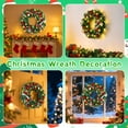 thumbnail image 6 of Ninonly 24 Inch Pre-Lit Christmas Wreath with 30 LED Light,Battery Operated Artificial Christmas Wreath with Pinecone Red Berries,Red Balls,8 Modes Xmas Door Wreath for Mantle Home Window Wall Decor, 6 of 8