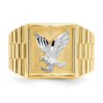 thumbnail image 4 of Diamond2Deal 14K Yellow Gold with Rhod Men's Eagle Ring Size 10, 4 of 7