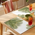 thumbnail image 4 of Sage Green Gold Placemats Set of 6 Aesthetics Flower Boho Watercolor Art Place Mats Indoor Wipeable Table Mats Washable Cloth Dining Table Placemats for Kitchen Holiday Party Home Decor 13x19 Inch, 4 of 9