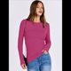 thumbnail image 5 of Camisetas de Larga para Mujer, Tops Ajustados de Punto Acanalado, Conjuntos de Otoño, Camisetas Informales, Ropa Interior, Ropa Interior, Rosa Roja M, 5 of 8