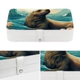 thumbnail image 4 of Sea Lion Travel Organizer Decorative Box Earring Holder PU Leather with Removable Compartment Portable Display Case, 4 of 6