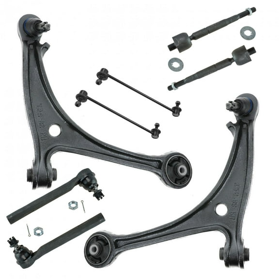 TRQ 8 Piece Kit Front Control Arm Ball Joint Tie Rod Sway Bar Link for Odyssey PSA59502