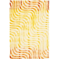 SAFAVIEH Dip Dye Jason Geometric Area Rug, Ivory/Terracotta, 3' x 5'