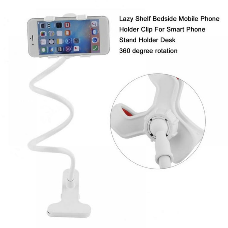 Universal Lazy Mobile Phone Gooseneck Stand Holder Flexible Bed Desk Table  Clip