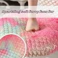thumbnail image 3 of Guyou Mermaid Swivel Kids Chair, Adjustable Height, Faux Fishtail Back, Rollers, Bright Red Scales, 3 of 7