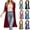Red, variant on Velvet Cardigan Jackets for Women Long Lapel Collar Open Front Elegant Velour Blazer Cardigan Trench Coat Pink M
