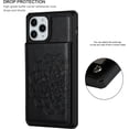 thumbnail image 5 of for iPhone 11 Pro Wallet Case with RFID Blocking Card Holder,PU Leather Magnetic Buttons Portrait Stand Flip Wrist Strap Shockproof Case for iPhone 11 Pro 5.8 Inch,Mandala Black, 5 of 15
