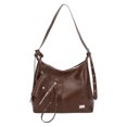 thumbnail image 1 of Bolso Hombro PU Cuero Gran Capacidad Con (vino) Rojo, 1 of 9