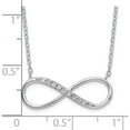 thumbnail image 4 of Sterling Silver Rhodium-Plated With Cz Infinity 2 In Ext Necklace Made China qg3475-16, 4 of 5
