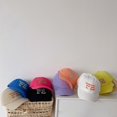 thumbnail image 2 of Sombreros de béisbol con bordado de letras para bebé, gorras de algodón con visera, sombreros de sol al aire libre para niños y niñas, primavera y verano Fivean unisex, 2 of 2