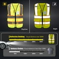 thumbnail image 2 of AYKRM Security Vest for Men Women 7 Pockets High Visibility Reflective Safety Vest Front Zipper Meets ANSI/ISEA, 2 of 5