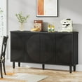 thumbnail image 3 of Tribesigns 59.4-Inch Modern Sideboard Buffet Storage Cabinet with Doors for Kitchen Dining Room Living Room(Black), 3 of 5