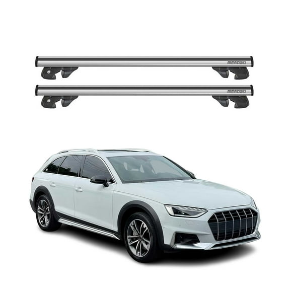 OMAC Aluminium Roof Racks Cross Bars Carrier for Audi A4 Allroad 2017-2023 Gray 2 Pcs Anti-Theft for Travel Kayak Canoe Surf Ski Snowboard Camping