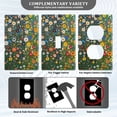 thumbnail image 3 of Yayeee Toggle Light Switch Wall Plate 1-Gang 4.5"x2.7" Home Decorative Outlet Cover, Green Floral Garden, 3 of 7