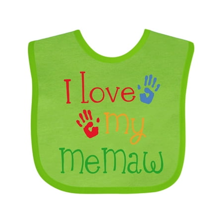 

Inktastic I Love My MeMaw Gift Baby Girl Bib