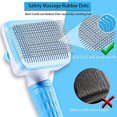 thumbnail image 3 of 1 cepillo azul para perros y gatos, autolimpiante para eliminar el pelo suelto de perros y gatos, elimina eficazmente el pelo suelto y la caspa, apto para perros y gatos de pelo corto y largo., 3 of 5