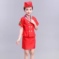 thumbnail image 3 of 2024 Disfraces de cosplay de azafata para niños, uniformes de servicio de aerolínea para niñas, conjunto de ropa de actuación para fiesta de Halloween, 3 of 5