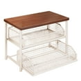 thumbnail image 2 of Coffee Station Organizer Counter Shelf Storage Rack Wooden Iron Material for Kitchen Coffee Bar Pantry, 2 of 9