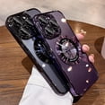 thumbnail image 6 of Clear Case for iPhone 14 Pro Max Case [Compatible with Magsafe] with Full Camera Protection Hard Back Shockproof Protective Plating Design Phone Case for Women Girls 6.7 in - Purple, 6 of 11