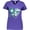 Purple, variant on Inktastic Cervical Cancer Awareness Teal and White Ribbon Around Heart Women's V-Neck T-Shirt