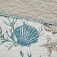 thumbnail image 4 of Madison Park Adult King Quilt Sets Breathable Coastal Pebble Beach 6-Piece Cotton in Aqua, 4 of 5