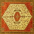 thumbnail image 1 of Ahgly Company Indoor Square Persian Yellow Traditional Area Rugs, 3' Square, 1 of 4