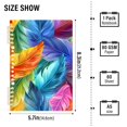 thumbnail image 3 of Colorful Feathers Notebooks 1-subject Journal 60 Sheets A5 College Ruled Paper Detachable Ring 8.3"x5.7", 3 of 8