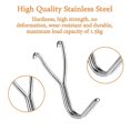 thumbnail image 3 of 50 Pack 20mm Pegboard Stainless Steel Hooks for Kitchen Storage Garage Accessories Workbench Tools Craft Supplies, 3 of 5